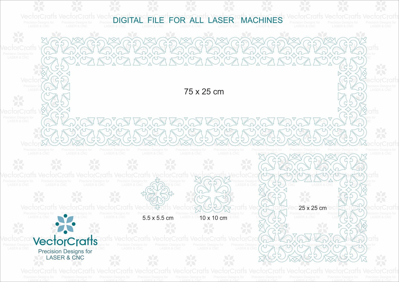 Ornamental Laser Cut Pattern Set