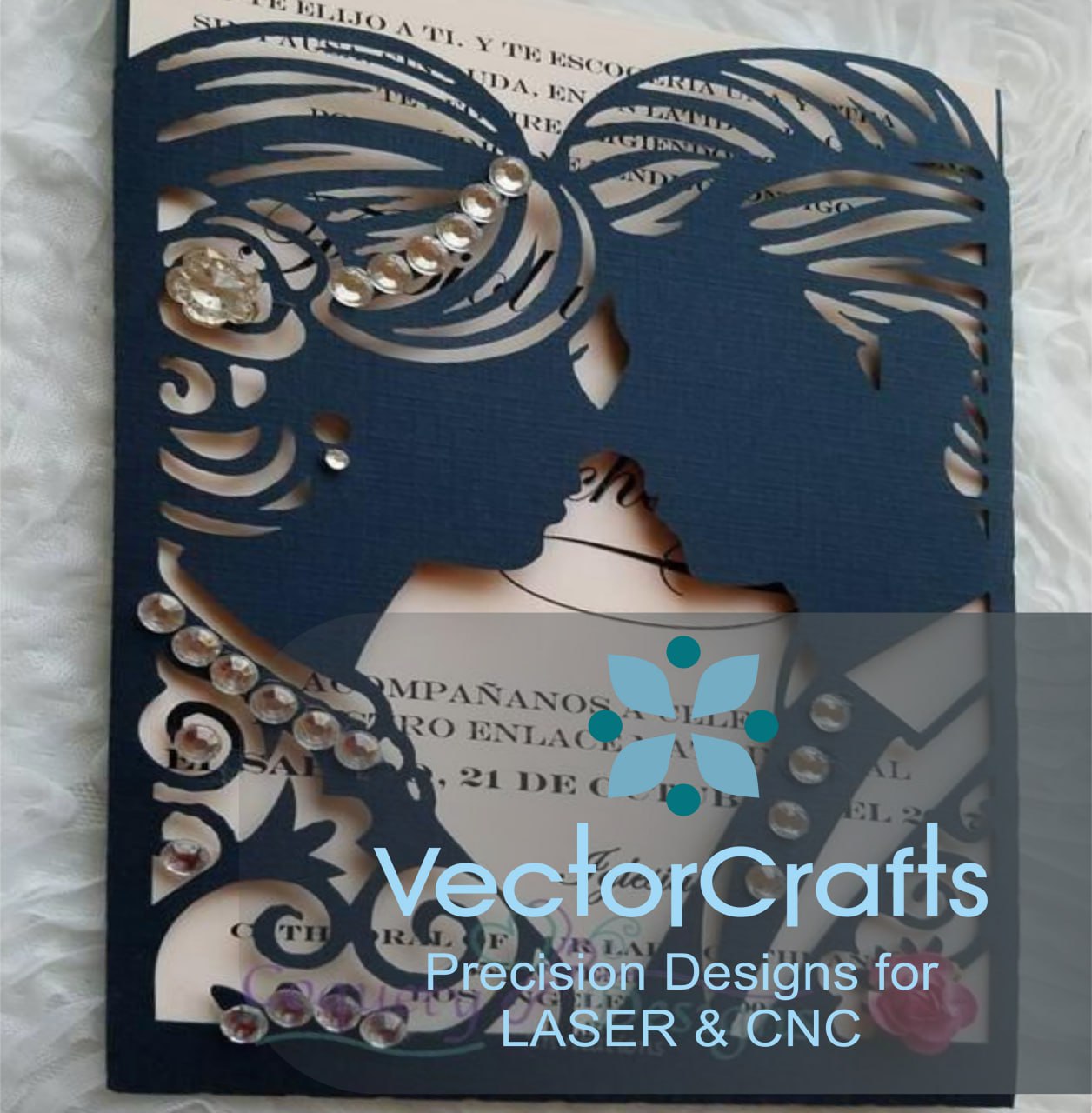 Laser Cut Wedding Invitation Card Digital File