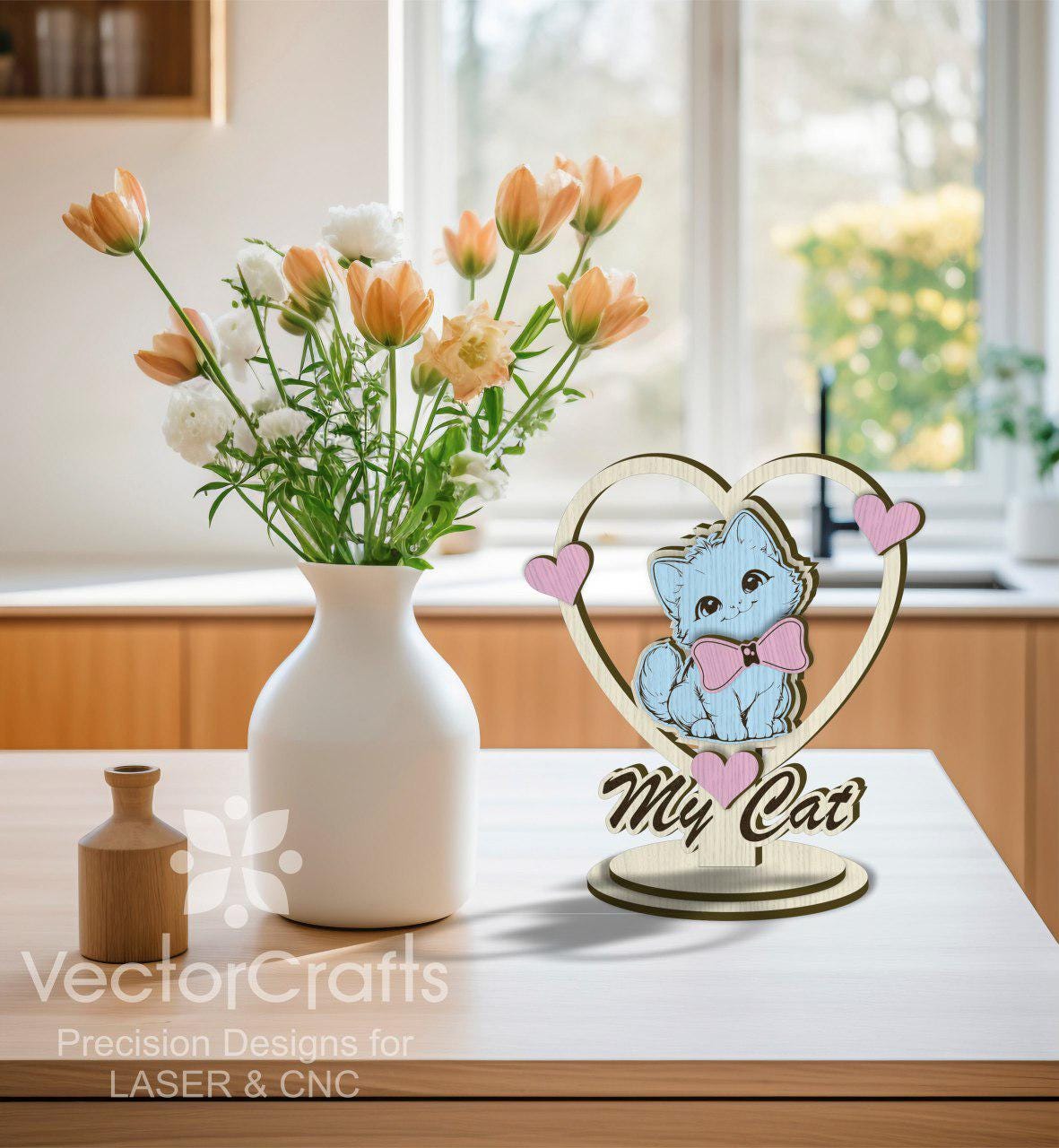 My Cat Wooden Decor Laser Cut File