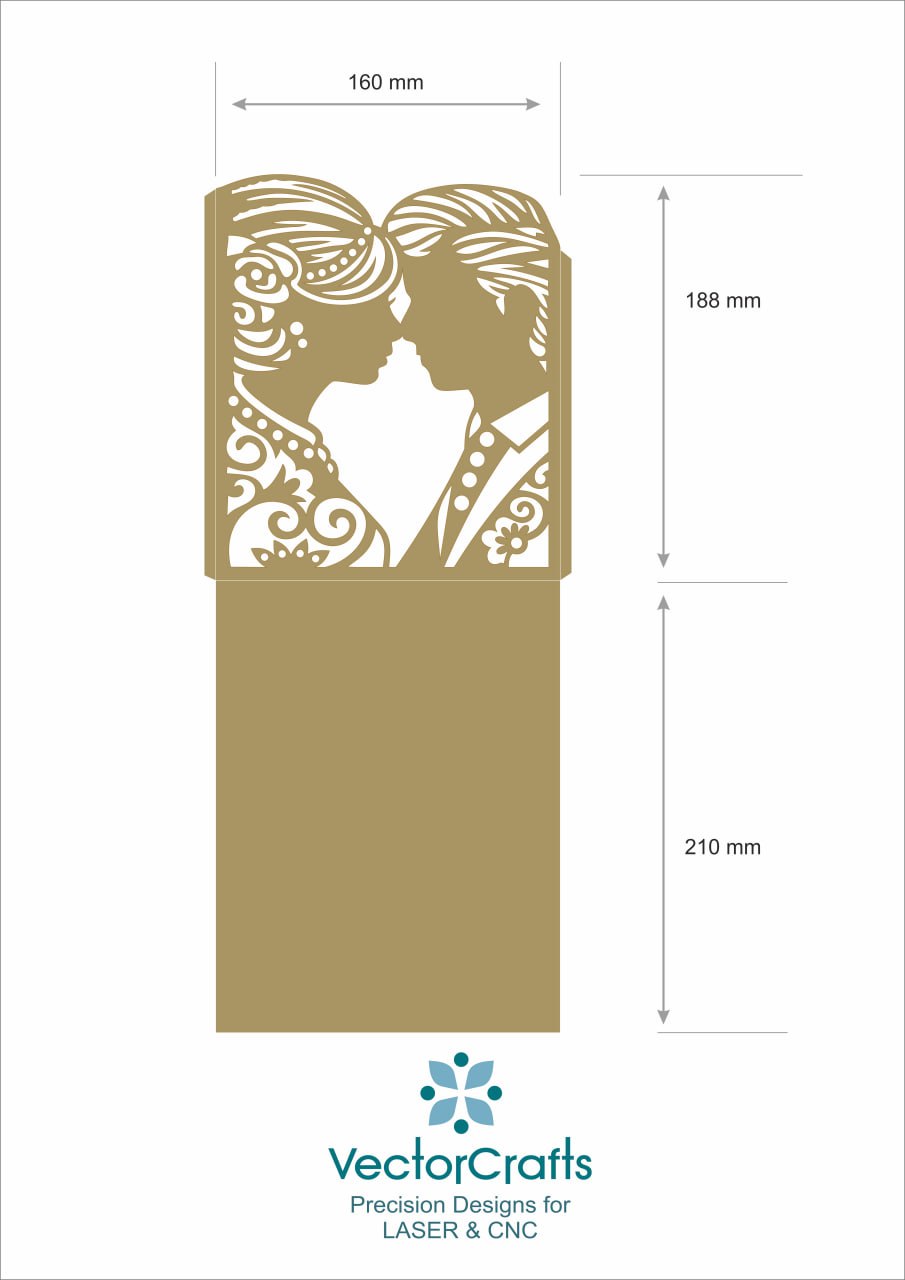 Laser Cut Wedding Invitation Card Digital File