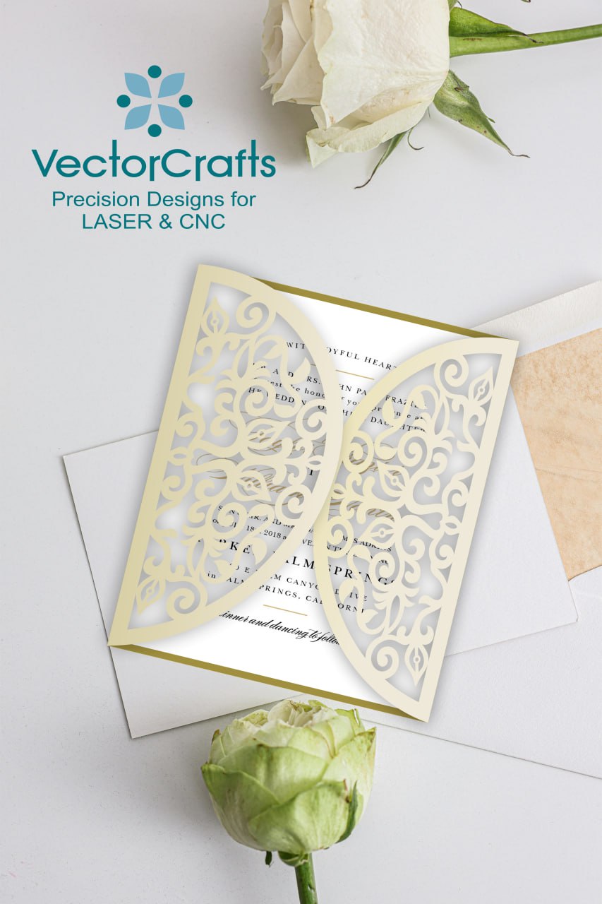 Laser Cut Invitation Card Digital File