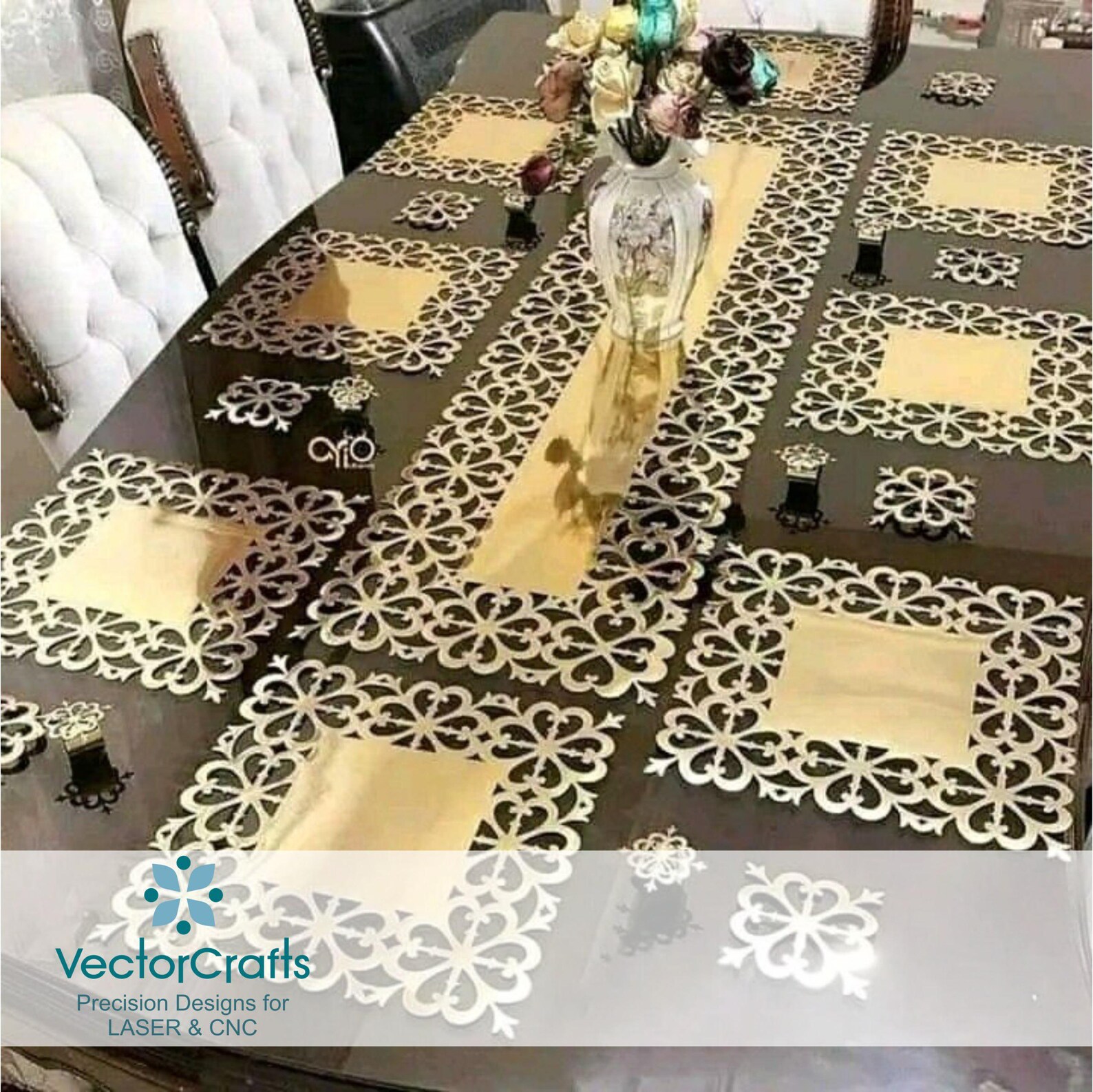 Ornamental Laser Cut Pattern Set