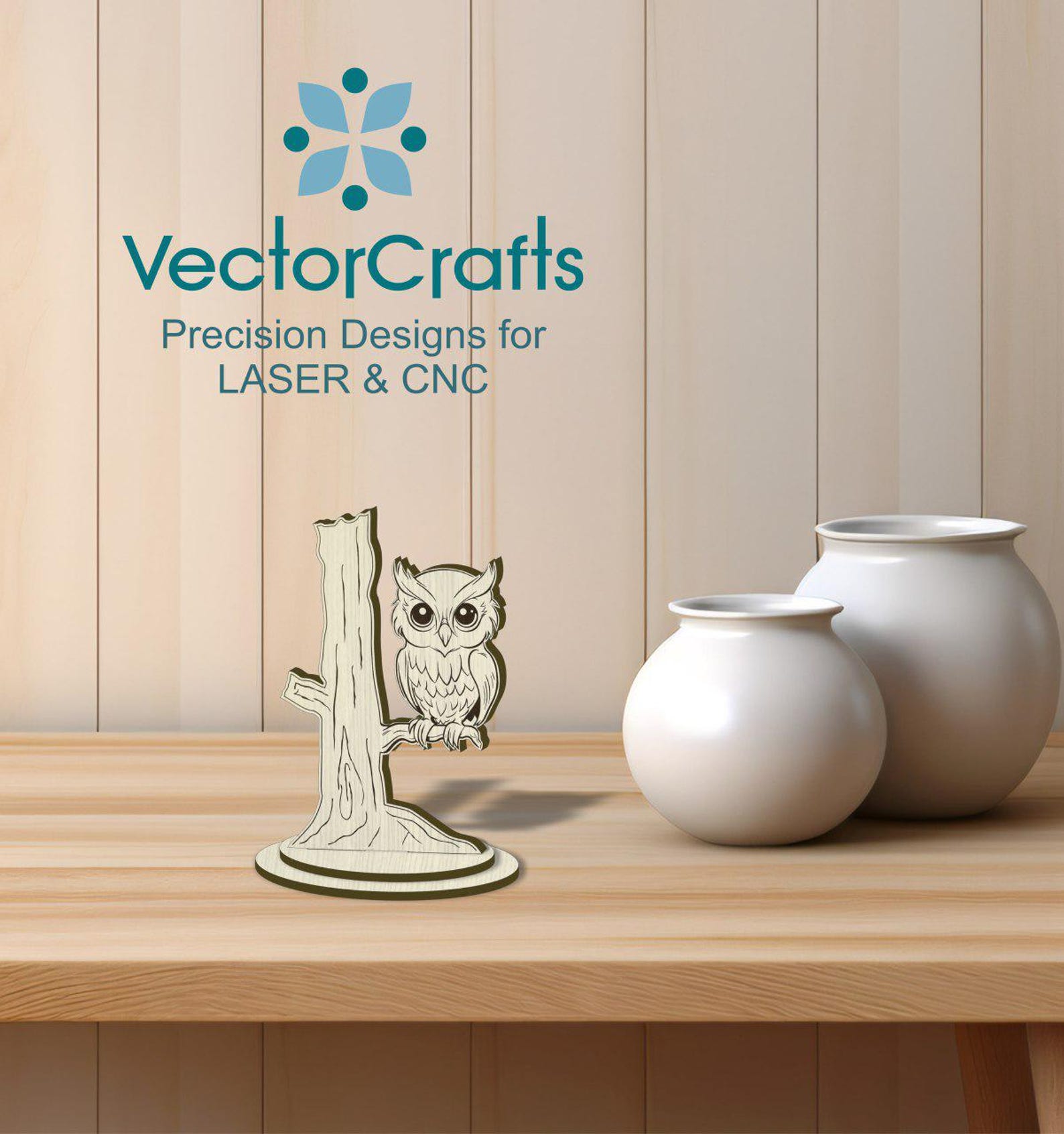Wooden Owl Decor