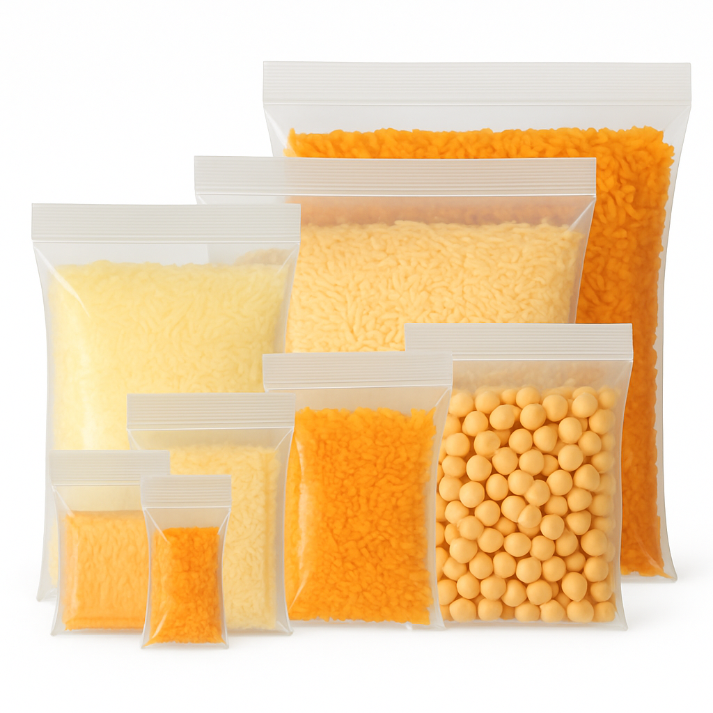Bolsas Zipper con Cierre Hermético 60µm | Conservación y Organización de Alimentos y Productos