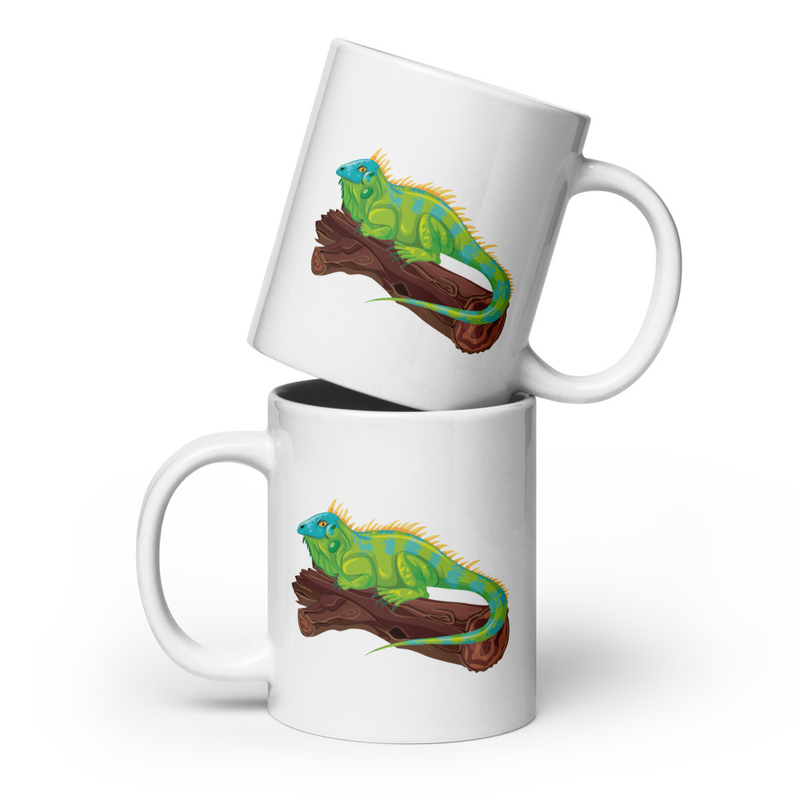 Iguana Print Ceramic Mug