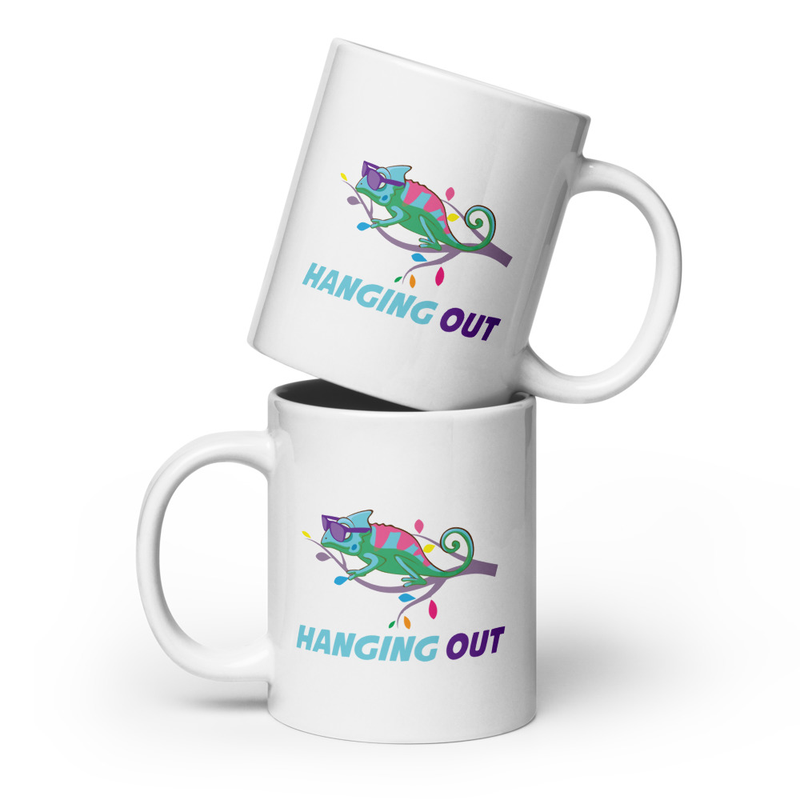 Hanging Out Chameleon Mug