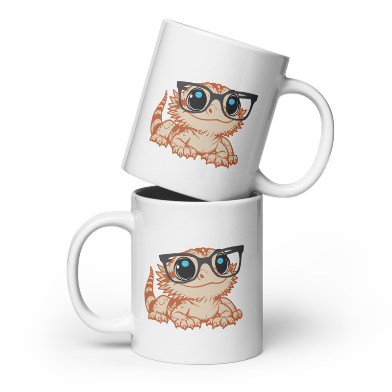 Cute Lizard Glasses Mug