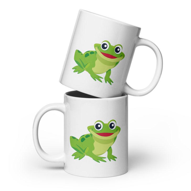 Frog Print Ceramic Mug