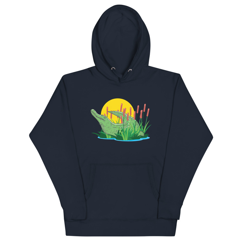 Crocodile Nature Graphic Hoodie