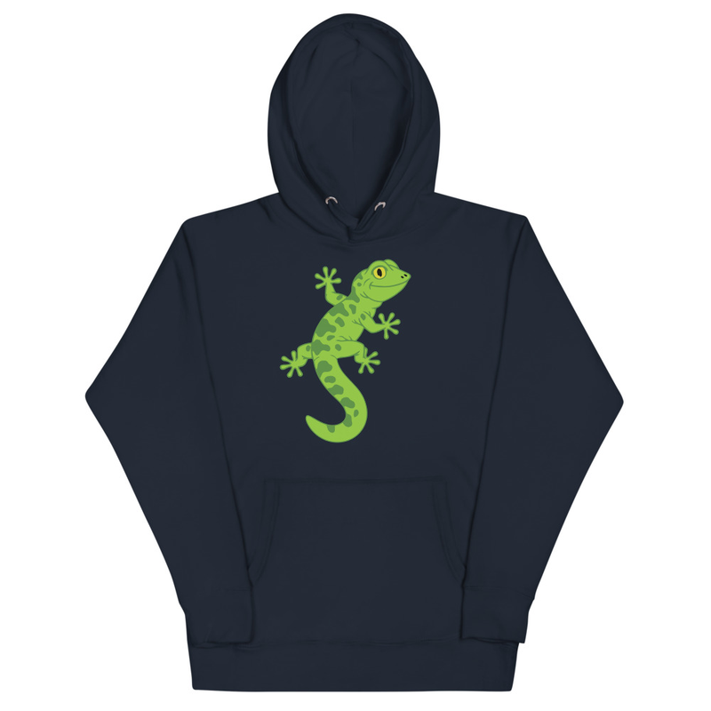 Gecko Print Black Hoodie