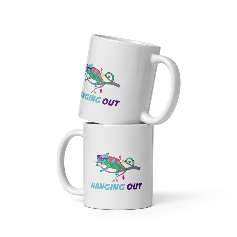 Hanging Out Chameleon Mug