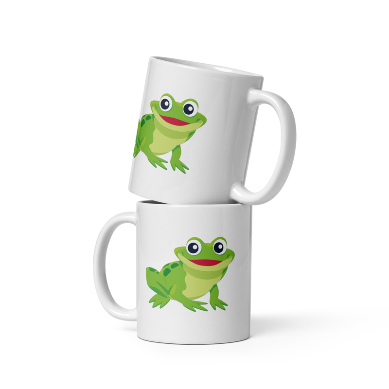 Frog Print Ceramic Mug