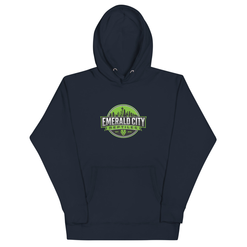Emerald City Reptiles Logo Hoodie – Classic Ball Python Apparel
