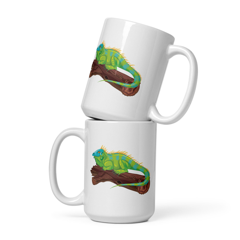 Iguana Print Ceramic Mug