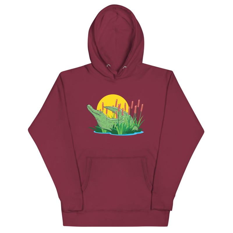 Crocodile Nature Graphic Hoodie