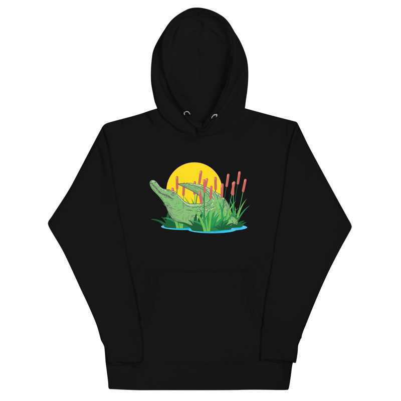 Crocodile Nature Graphic Hoodie