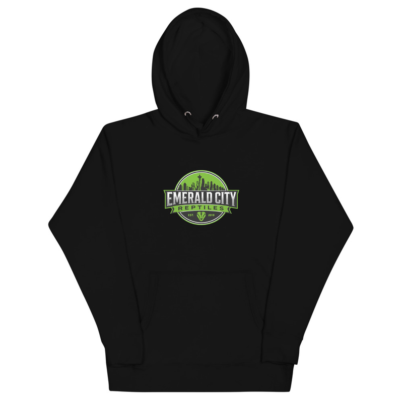 Emerald City Reptiles Logo Hoodie – Classic Ball Python Apparel