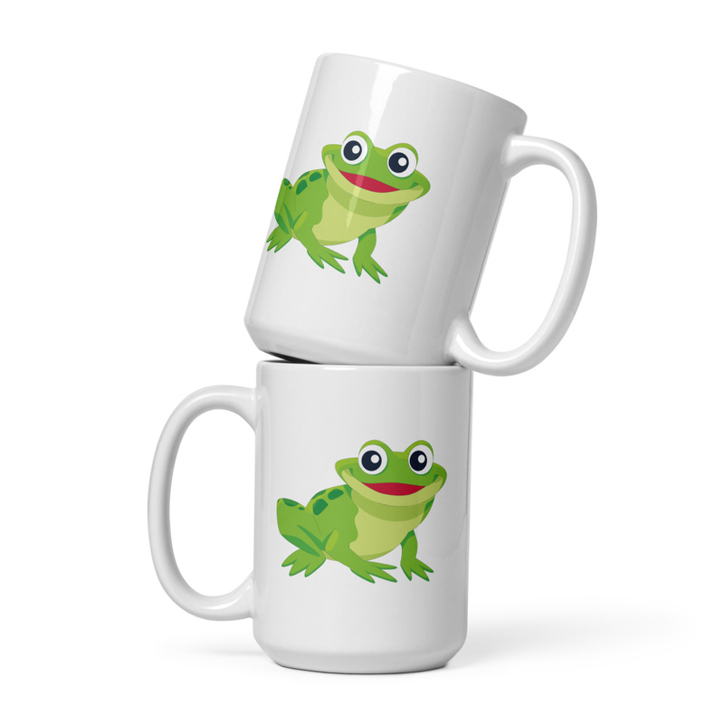 Frog Print Ceramic Mug