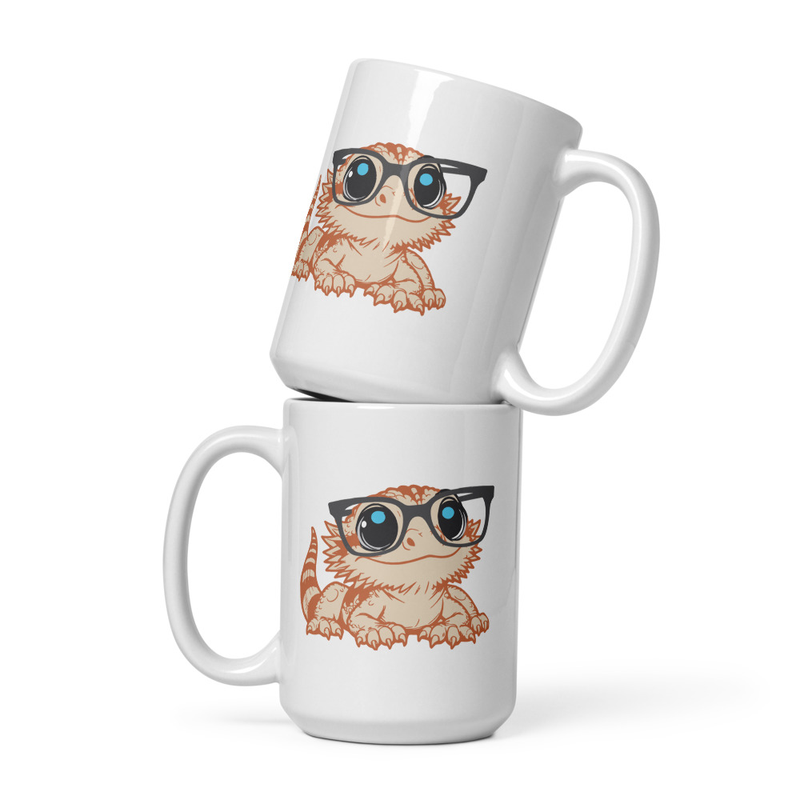 Cute Lizard Glasses Mug