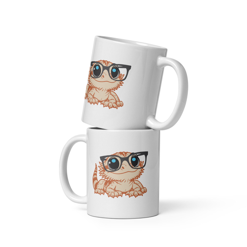 Cute Lizard Glasses Mug
