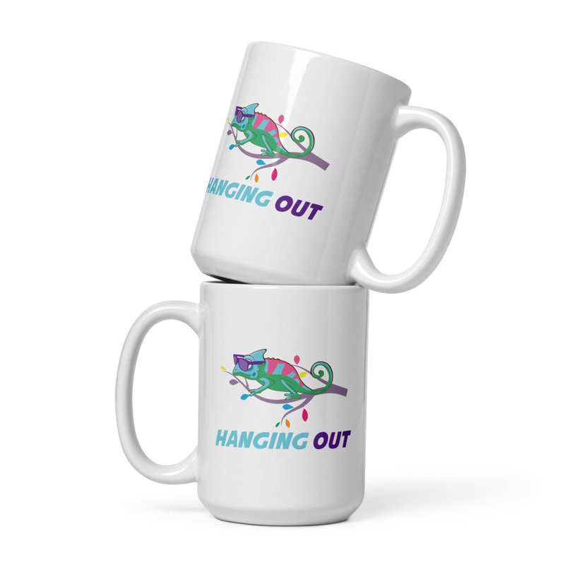 Hanging Out Chameleon Mug