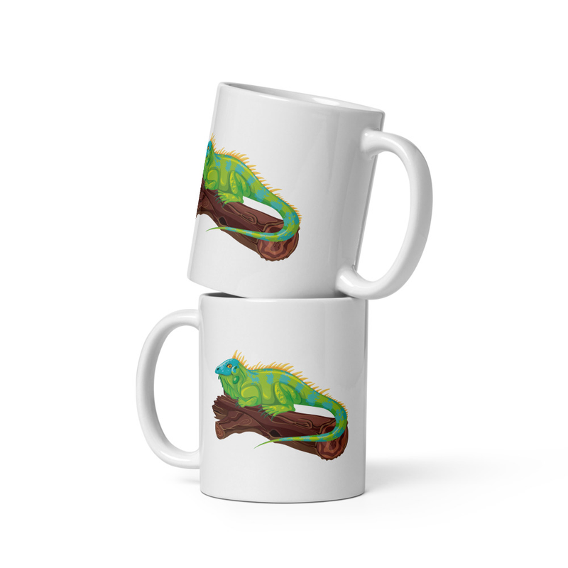 Iguana Print Ceramic Mug