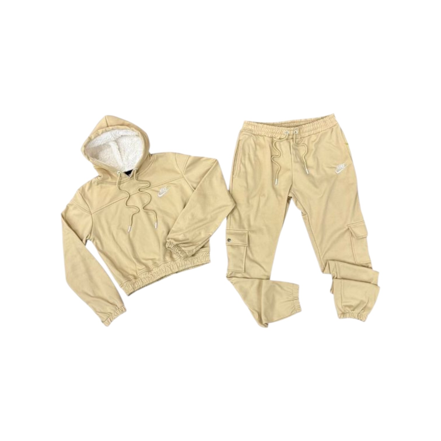 Conjunto Nike Feminino Bege (Jaqueta + Calça)