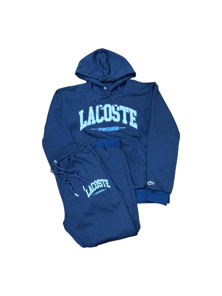 Conjunto Moletom Lacoste Sportswear Azul Marinho (Blusa + Calça) – Masculino/Feminino