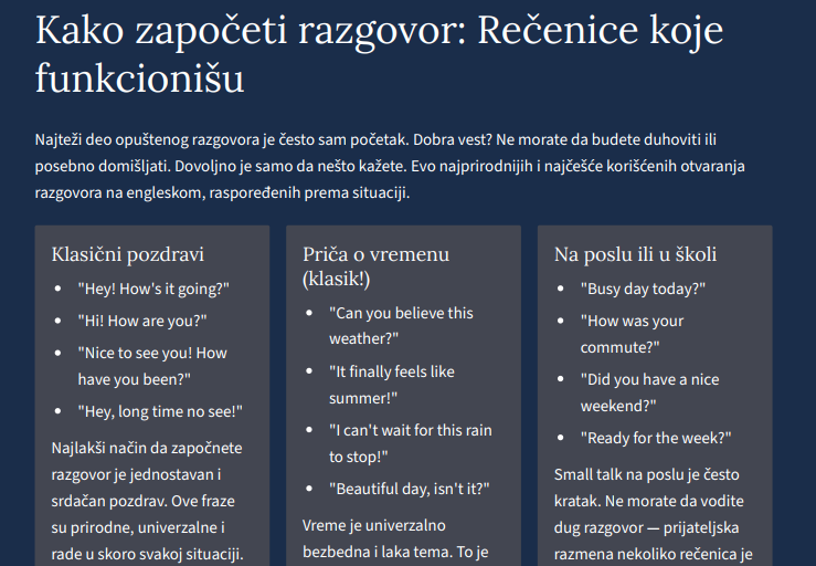 Vodič za small talk