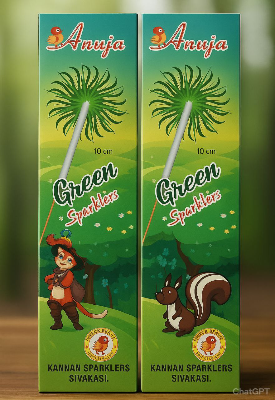 10 Cm Green Sparklers