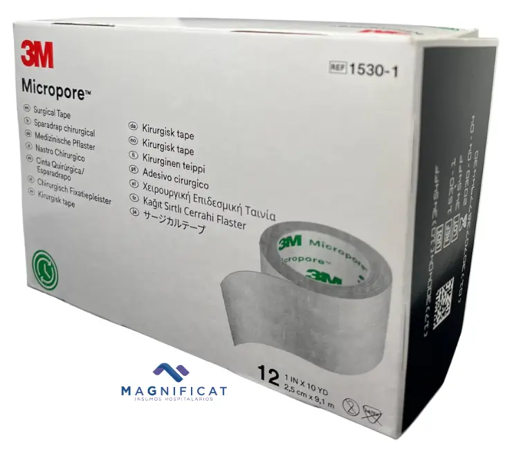 CINTA MICROPORE 2.5CMX9.1m BLANCO C/12 3M REF.1530-1