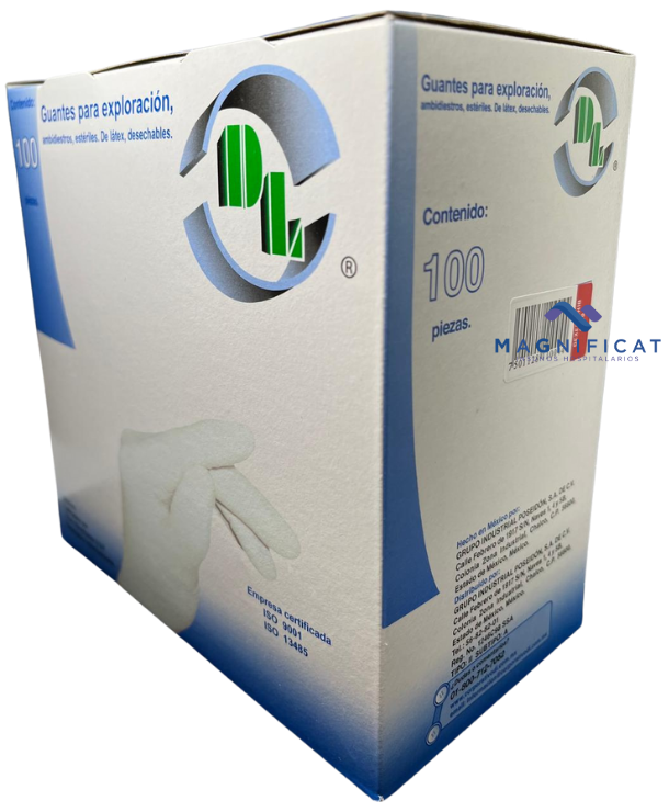 GUANTE EXPLORACION ESTERIL LATEX CH-MED-GDE C/100 DENTILAB