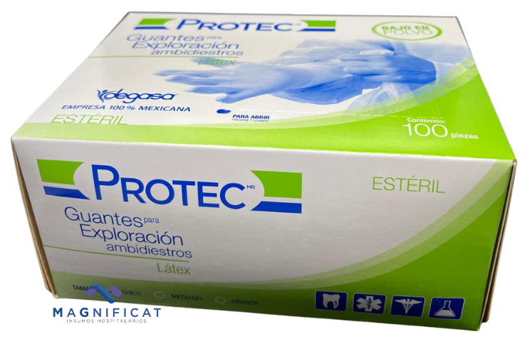 GUANTE EXPLORACION NO ESTERIL LATEX CH-MED-GDE C/100 PROTEC