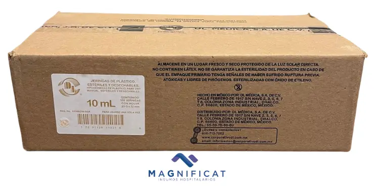JERINGA 10ML 20G X 32MM  AMARILLA (1 1/4) C/100 DENTILAB
