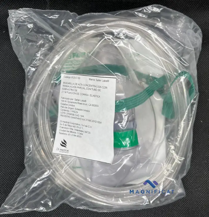 MASCARILLA OXIGENO ADULTO C/BOLSA NO REFLUJO Y RESERVORIO SALTER LABS 8120-7
