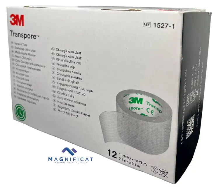 CINTA TRANSPORE 2.5CMX9.1MTS C/12 3M