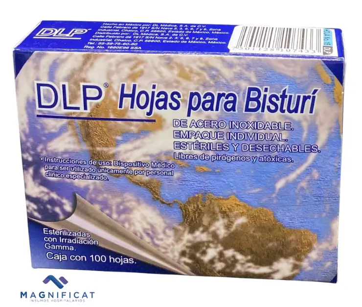 HOJA P/BISTURI #15 ACERO INOX CAJA CON 100 DENTILAB