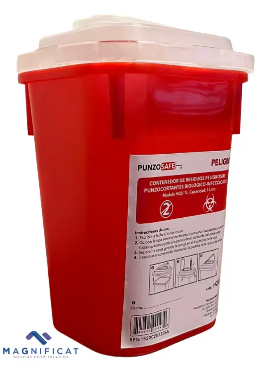 CONTENEDOR PUNZOCORTANTE 1.0 LT HQ