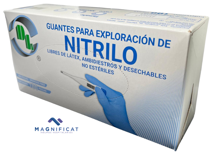 GUANTE NITRILO MEDIANO NO EST C/100 DENTILAB TALLA CH-MED-GDE