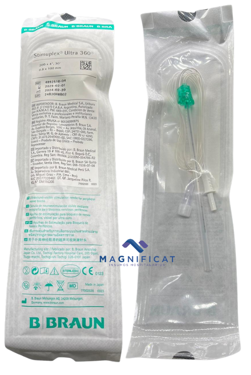 AGUJA STIMUPLEX ULTRA 360 30° 20G X 100MM SA 489251004 BBRAUN