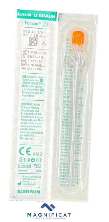 AGUJA PARA ANESTESIS 25GX3 1/2" PUNTA LAPIZ PENCAN BBRAUN 450201910