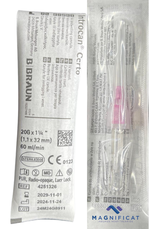 INTROCAN CERTO 20G C/50 B BRAUN ROSA 4251326