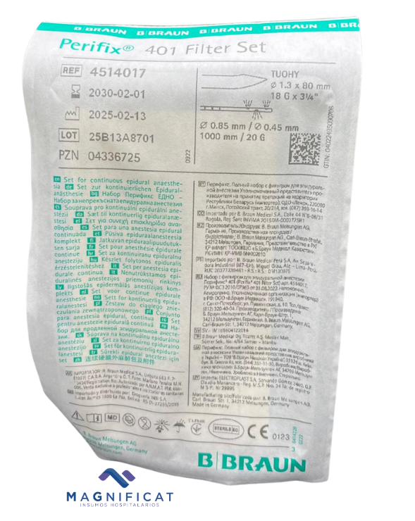 EQUIPO PARA ANESTESIA EPIDURAL BASICO 18G PERIFIX BBRAUN 4514017