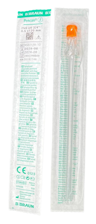 AGUJA PARA ANESTESIA 25GX4 3/4" PUNTA LAPIZ PENCAN BBRAUN 450212013