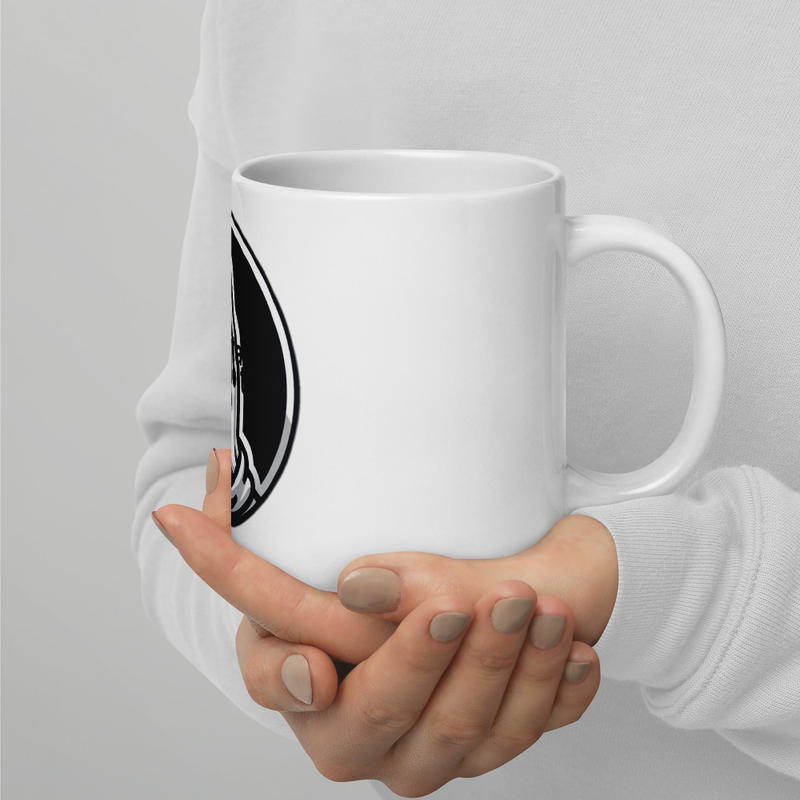White glossy mug - Medita Dia e Noite