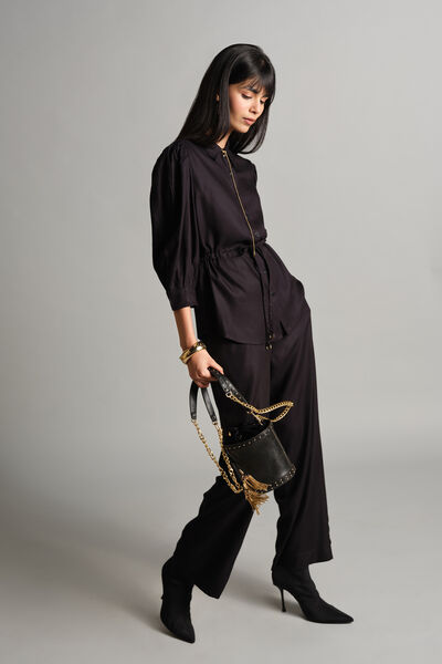 Black Wide-Leg Jumpsuit