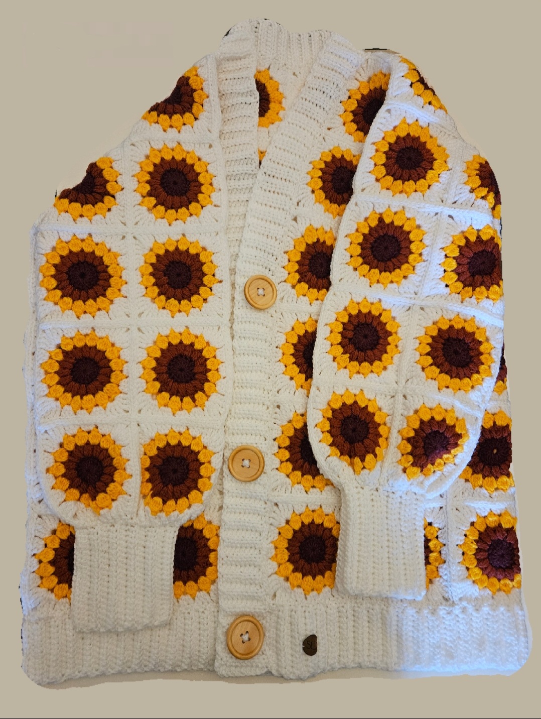 Cardigan de girasoles