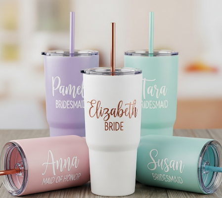 Personalized Tumblers for Your Bridal Party