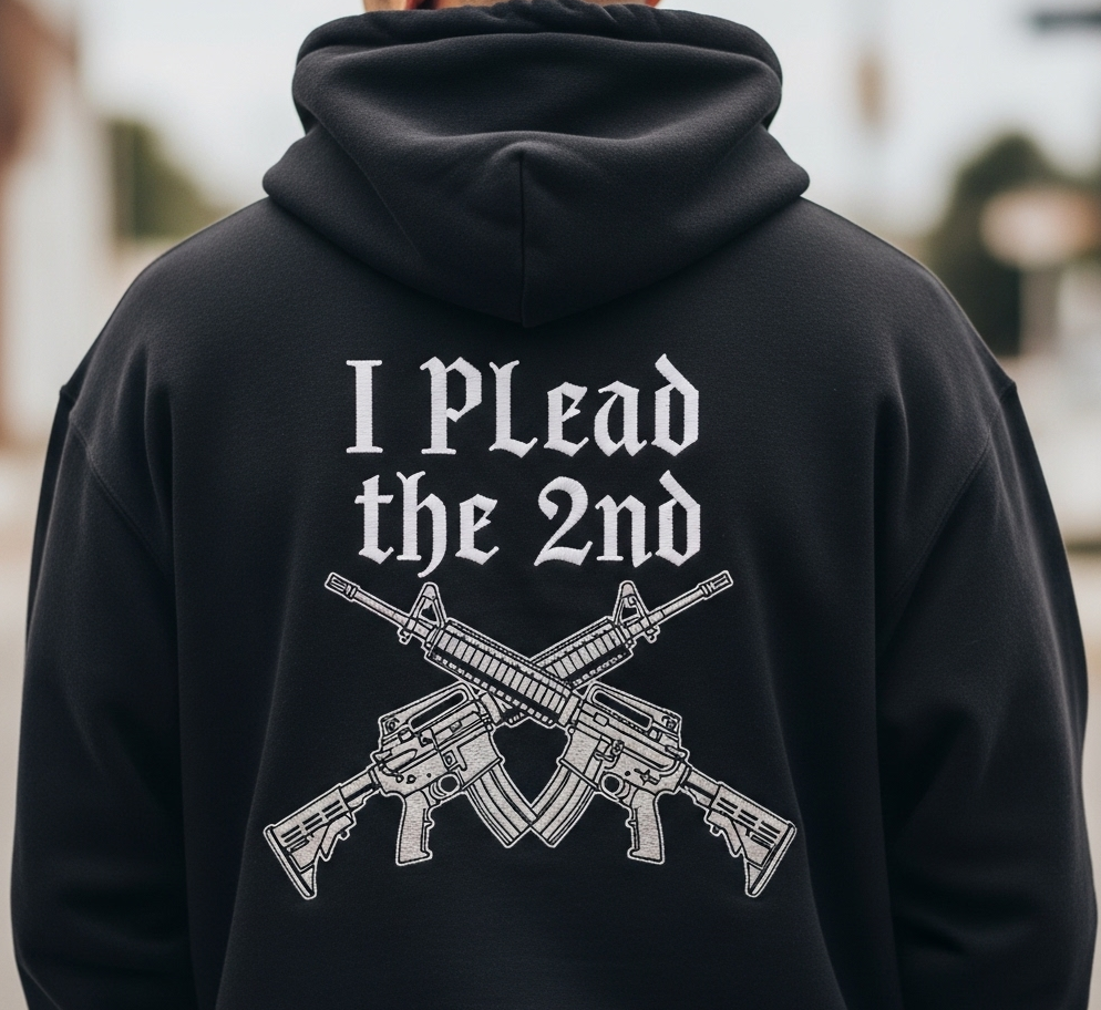 I Plead the 2nd Embroidered Hoodie