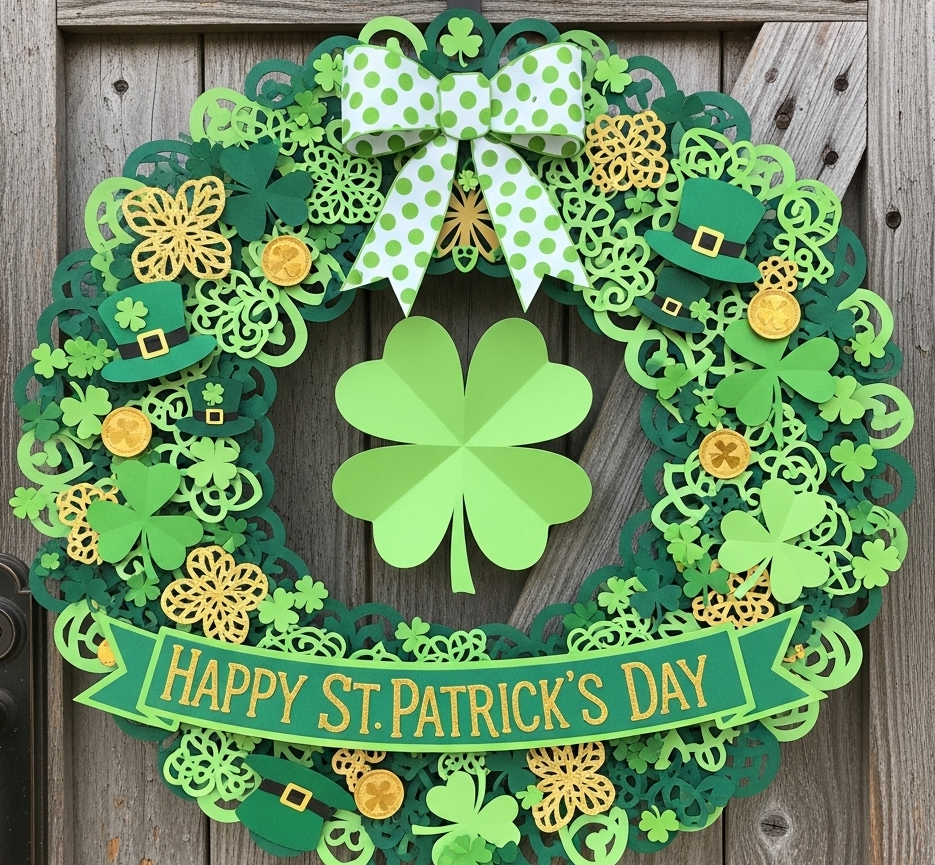 St. Patrick's Day Paper Wreath